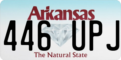 AR license plate 446UPJ