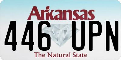 AR license plate 446UPN
