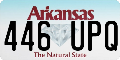 AR license plate 446UPQ