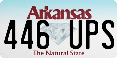 AR license plate 446UPS