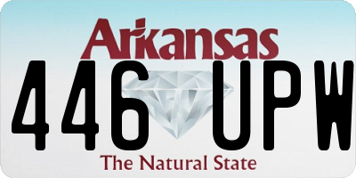 AR license plate 446UPW