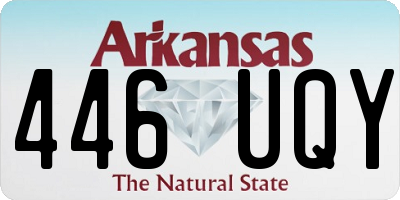 AR license plate 446UQY