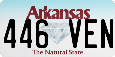 AR license plate 446VEN