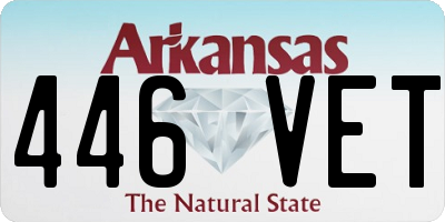 AR license plate 446VET