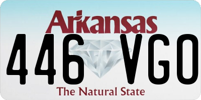 AR license plate 446VGO