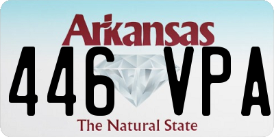 AR license plate 446VPA