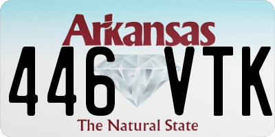 AR license plate 446VTK