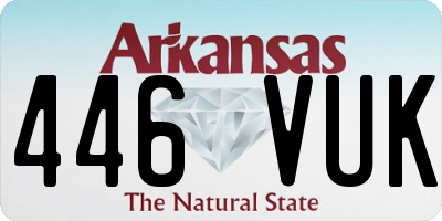 AR license plate 446VUK