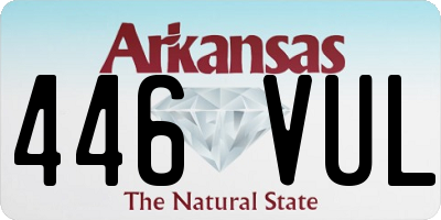 AR license plate 446VUL