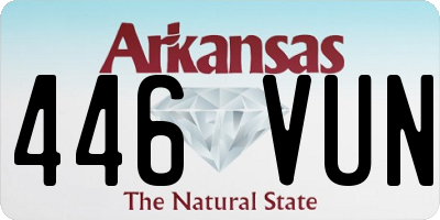 AR license plate 446VUN