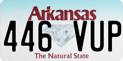AR license plate 446VUP