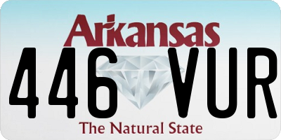 AR license plate 446VUR