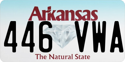 AR license plate 446VWA