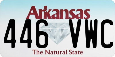 AR license plate 446VWC
