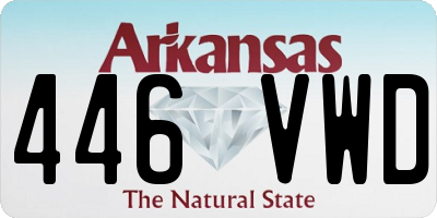 AR license plate 446VWD