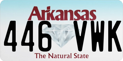 AR license plate 446VWK