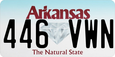 AR license plate 446VWN
