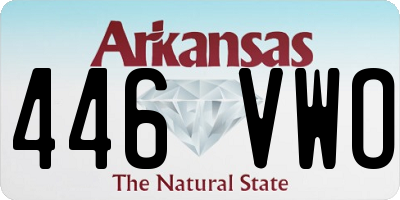AR license plate 446VWO