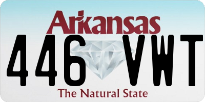 AR license plate 446VWT
