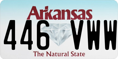 AR license plate 446VWW