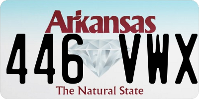 AR license plate 446VWX