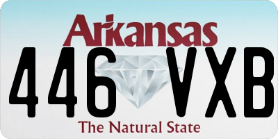 AR license plate 446VXB