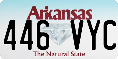 AR license plate 446VYC