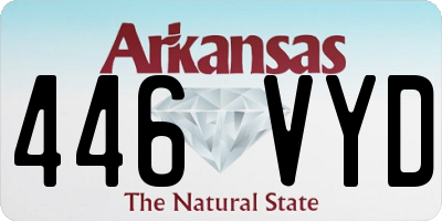 AR license plate 446VYD