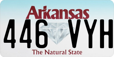 AR license plate 446VYH