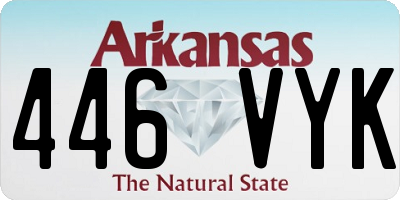 AR license plate 446VYK