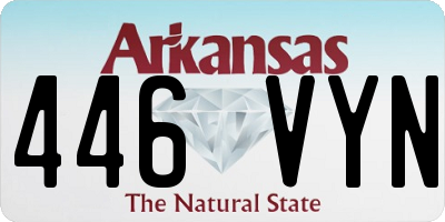 AR license plate 446VYN