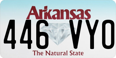 AR license plate 446VYO
