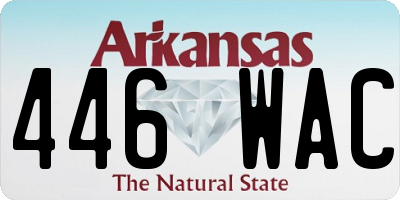 AR license plate 446WAC