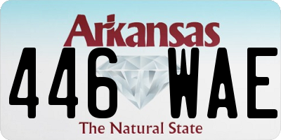 AR license plate 446WAE