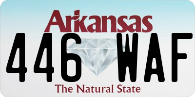 AR license plate 446WAF