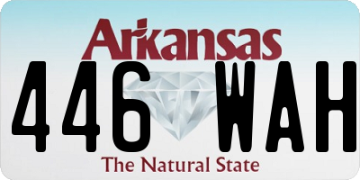 AR license plate 446WAH