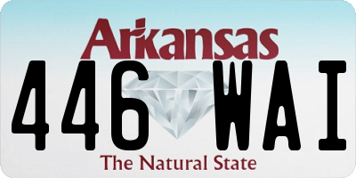 AR license plate 446WAI
