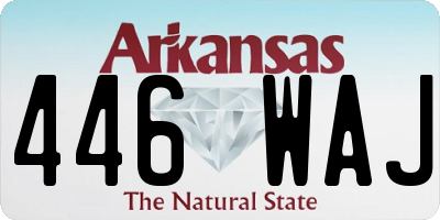 AR license plate 446WAJ