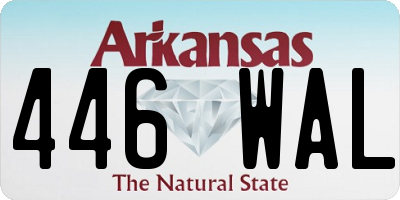AR license plate 446WAL