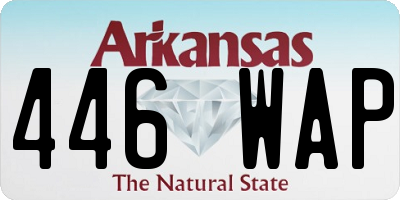 AR license plate 446WAP