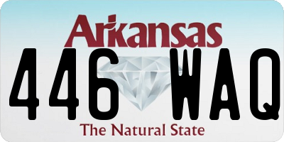 AR license plate 446WAQ