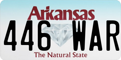 AR license plate 446WAR
