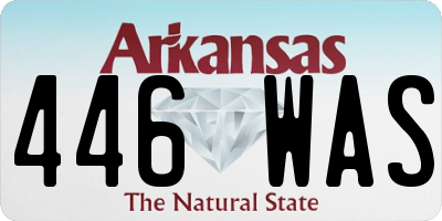 AR license plate 446WAS