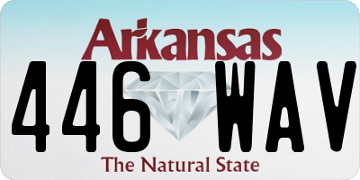 AR license plate 446WAV