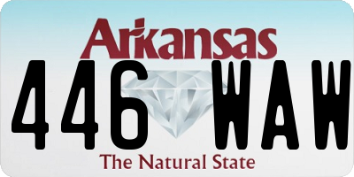 AR license plate 446WAW