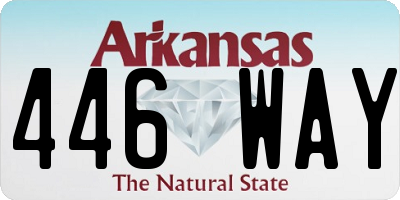 AR license plate 446WAY