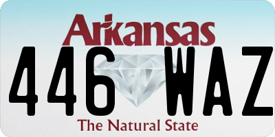 AR license plate 446WAZ