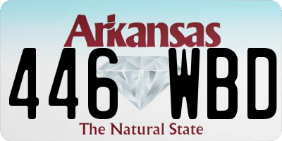AR license plate 446WBD