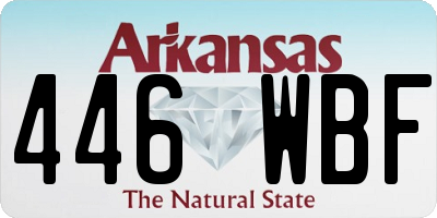 AR license plate 446WBF