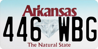 AR license plate 446WBG